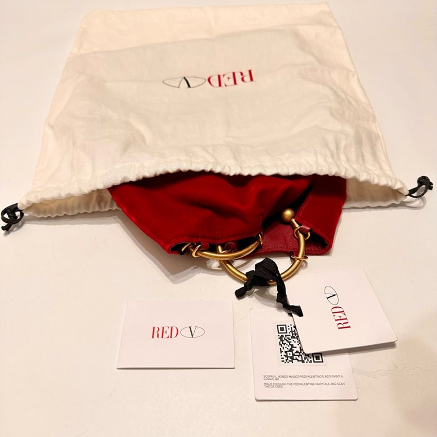 Clutch恭喜發財紅色絨布手拿包-11
