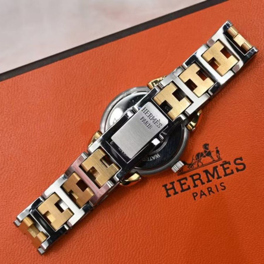 【LA LUNE】稀有中古二手Hermes Pullman金銀扣帶男女裝手腕錶聖誕生日禮物 Vintage-6