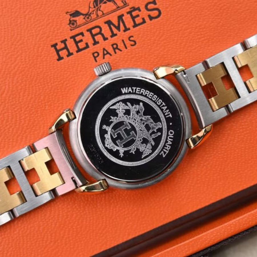 【LA LUNE】稀有中古二手Hermes Pullman金銀扣帶男女裝手腕錶聖誕生日禮物 Vintage-7