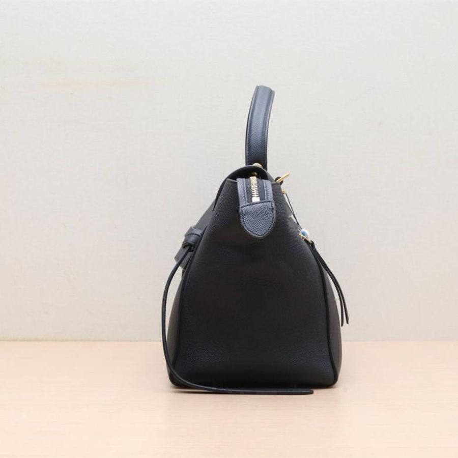 CELINE(思琳) Belt 鯰魚包 Mini 28 黑色 金扣-1