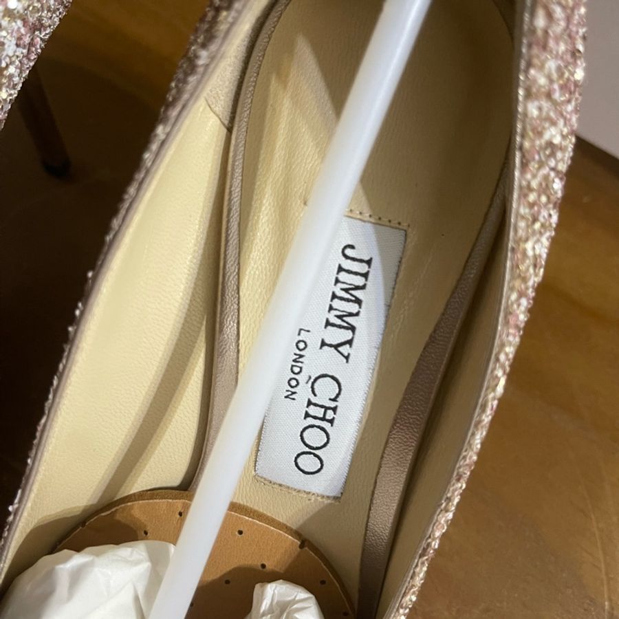 Jimmy Choo Romy Degrade Glitter 85mm Pump, Rose 玫瑰粉色經典兩片高跟鞋-7