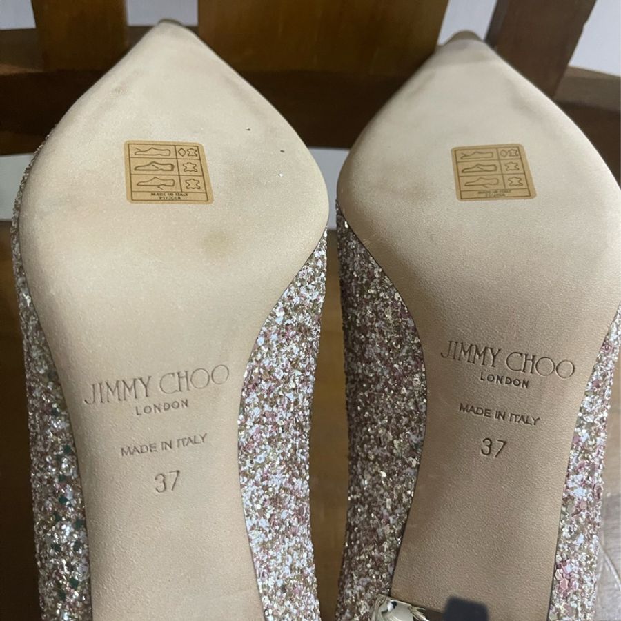 Jimmy Choo Romy Degrade Glitter 85mm Pump, Rose 玫瑰粉色經典兩片高跟鞋-10