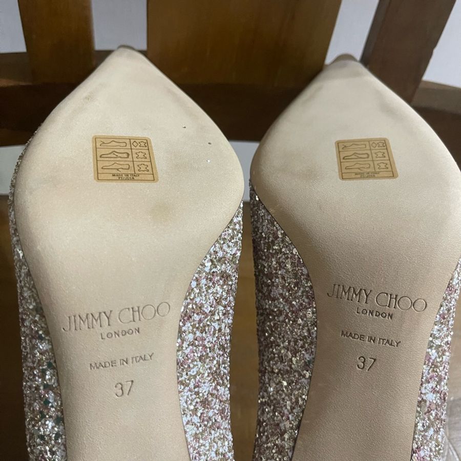 Jimmy Choo Romy Degrade Glitter 85mm Pump, Rose 玫瑰粉色經典兩片高跟鞋-16