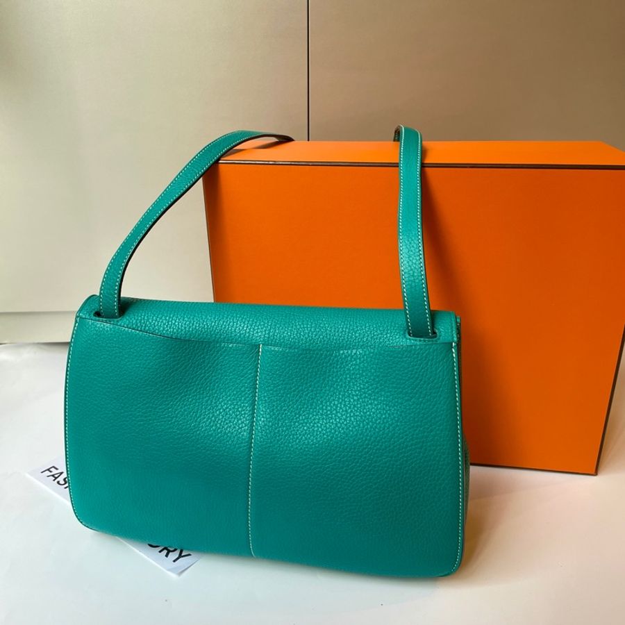 Hermes Halzan孔雀藍五用包 31公分-1