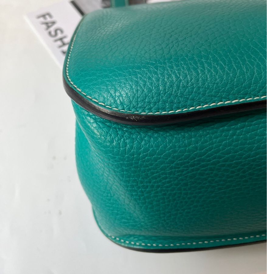Hermes Halzan孔雀藍五用包 31公分-13