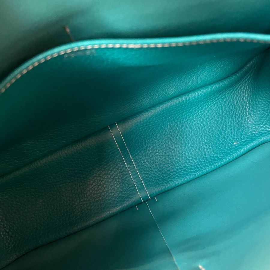 Hermes Halzan孔雀藍五用包 31公分-16