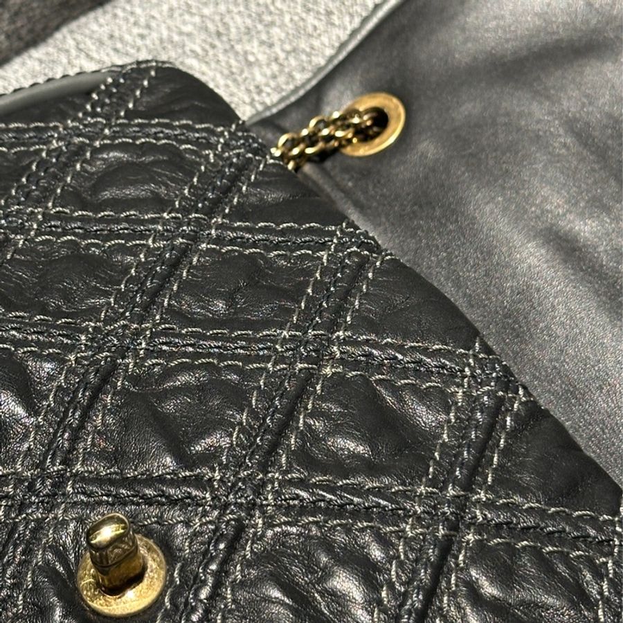 Chanel Cf黑金雙鏈外縫線口蓋包🖤#閒置品 #超稀有 #大容量 🉑肩背🉑斜背🉑手提-62