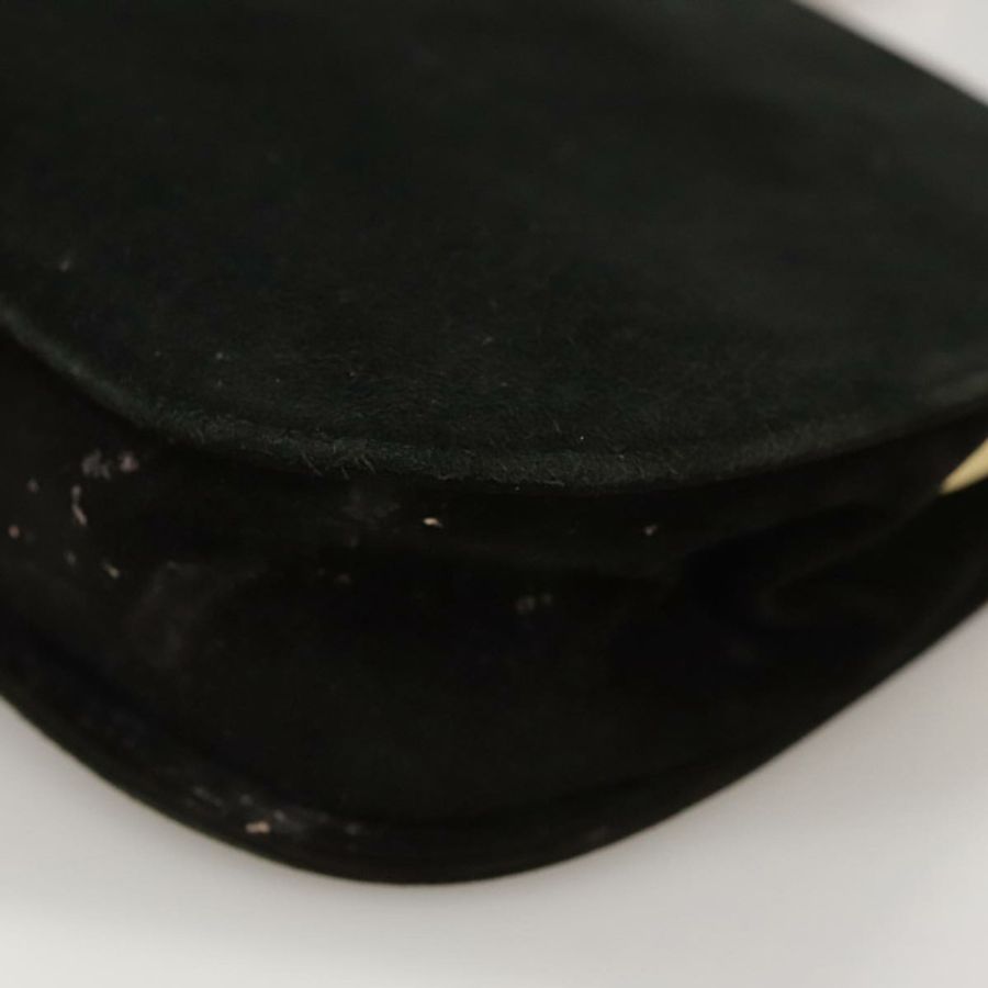 【日本直送】Salvatore Ferragamo Gancini 手提包 麂皮 2way 黑色 金色 Auth 101932-17