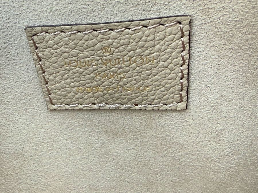 閒置新品Louis Vuitton全皮斑鳩灰奶茶色CarryAll PM斜背包M47180-21