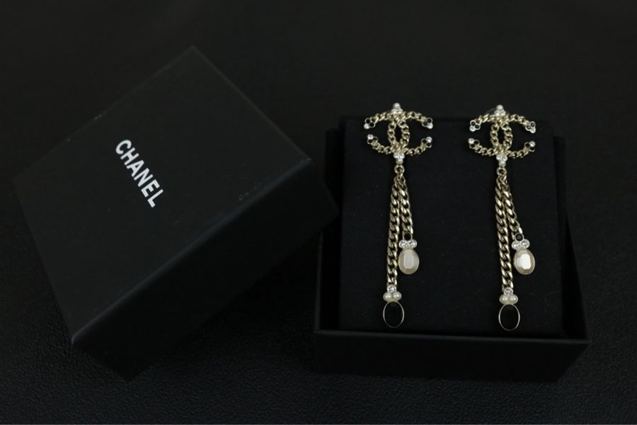 Chanel 流蘇耳針耳環-0