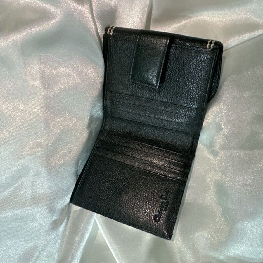 Christian Dior Saddle Flap Leather Wallet 牛皮拼老花兩摺多卡位實用性銀包-7