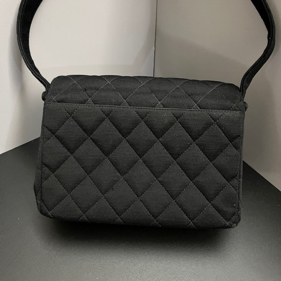 (巨好看😍)Chanel 香奈兒 黑銀CF25 菱格紋 單肩包 肩背包-11