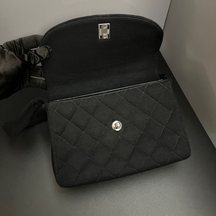(巨好看😍)Chanel 香奈兒 黑銀CF25 菱格紋 單肩包 肩背包-13