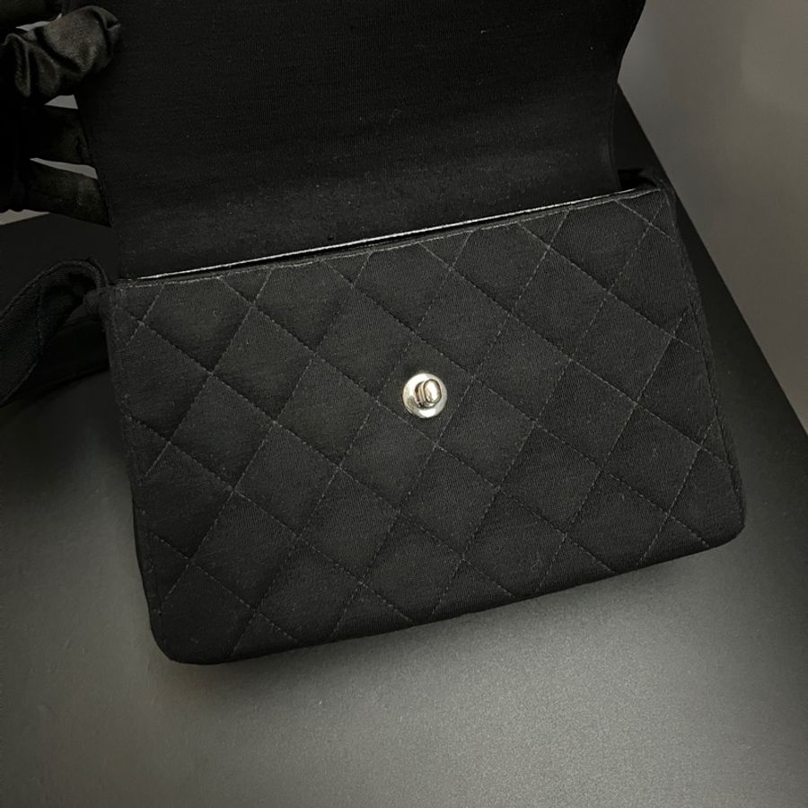 (巨好看😍)Chanel 香奈兒 黑銀CF25 菱格紋 單肩包 肩背包-14