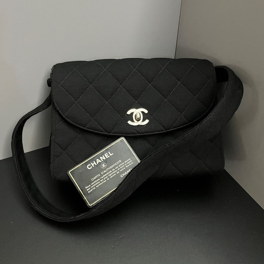 (巨好看😍)Chanel 香奈兒 黑銀CF25 菱格紋 單肩包 肩背包-36