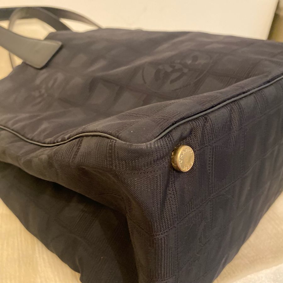 Chanel Coco mark nylon totebag 實用容量大手挽上膊袋-9