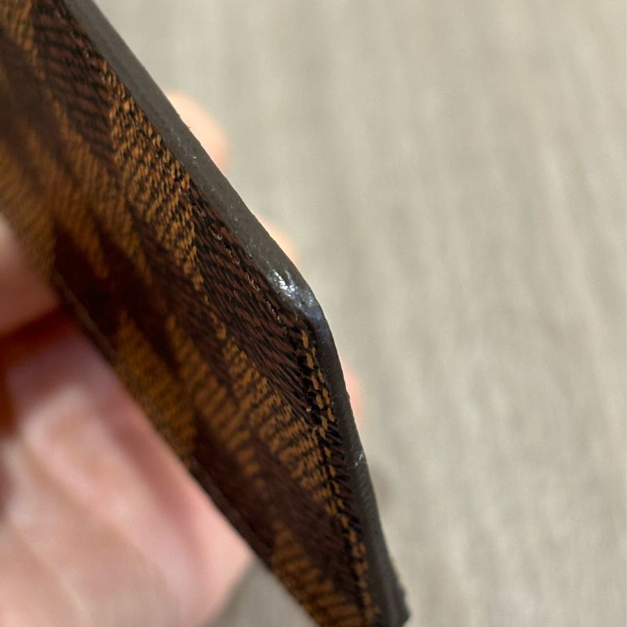 LV N63093 咖啡 棋盤 格紋 信用卡夾 相片夾 零錢包 三合一 發財包 長夾-32