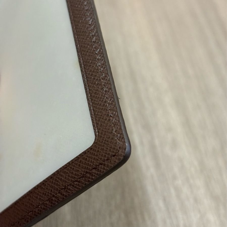 LV N63093 咖啡 棋盤 格紋 信用卡夾 相片夾 零錢包 三合一 發財包 長夾-41