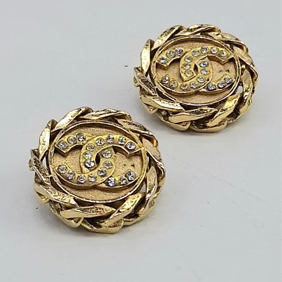 Vintage Chanel CC Logo Earrings-1