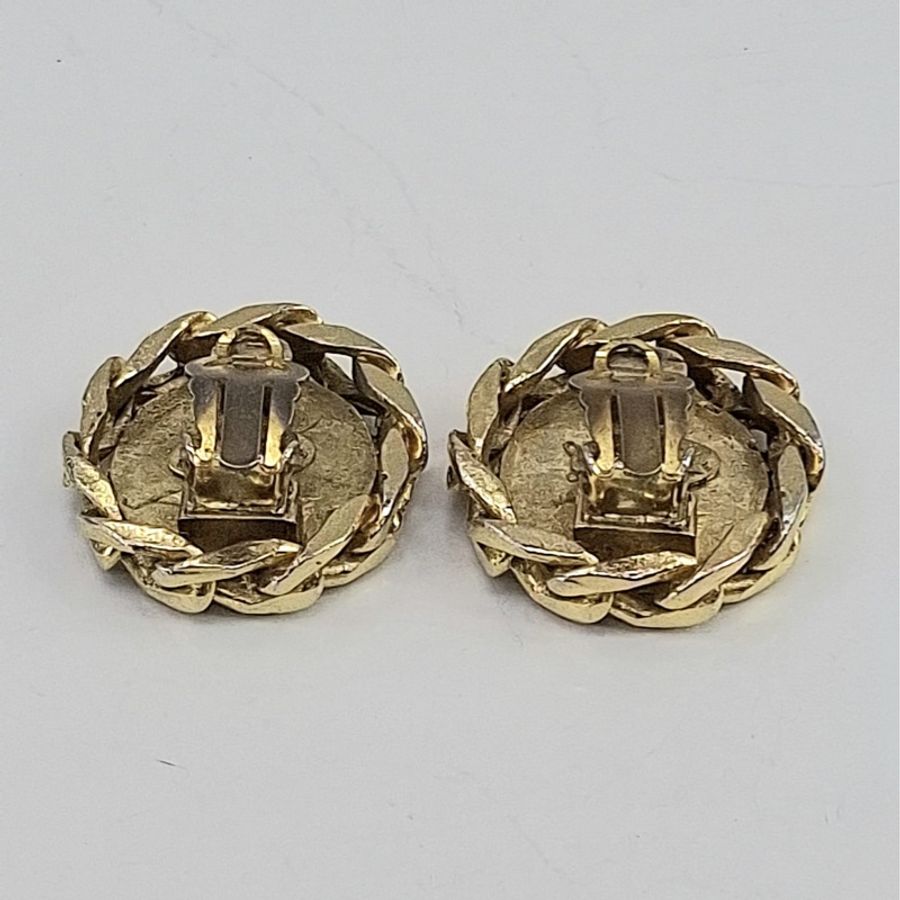Vintage Chanel CC Logo Earrings-4
