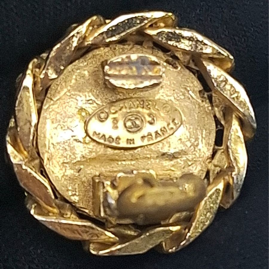 Vintage Chanel CC Logo Earrings-9
