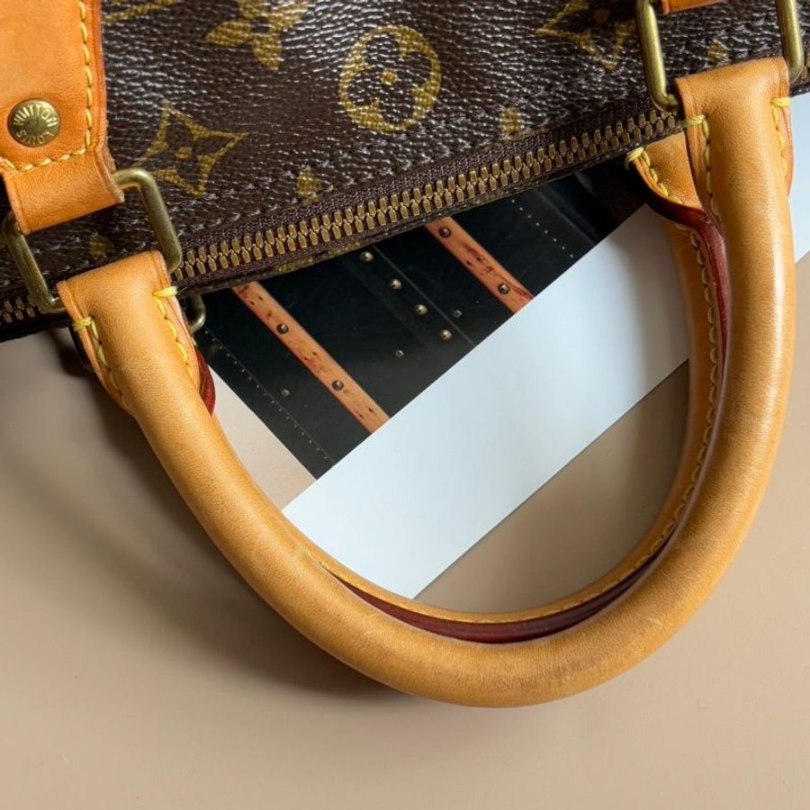 ::LOUIS VUITTON:: LV SPEEDY30 花紋背帶款波士頓包 手提斜背包-50