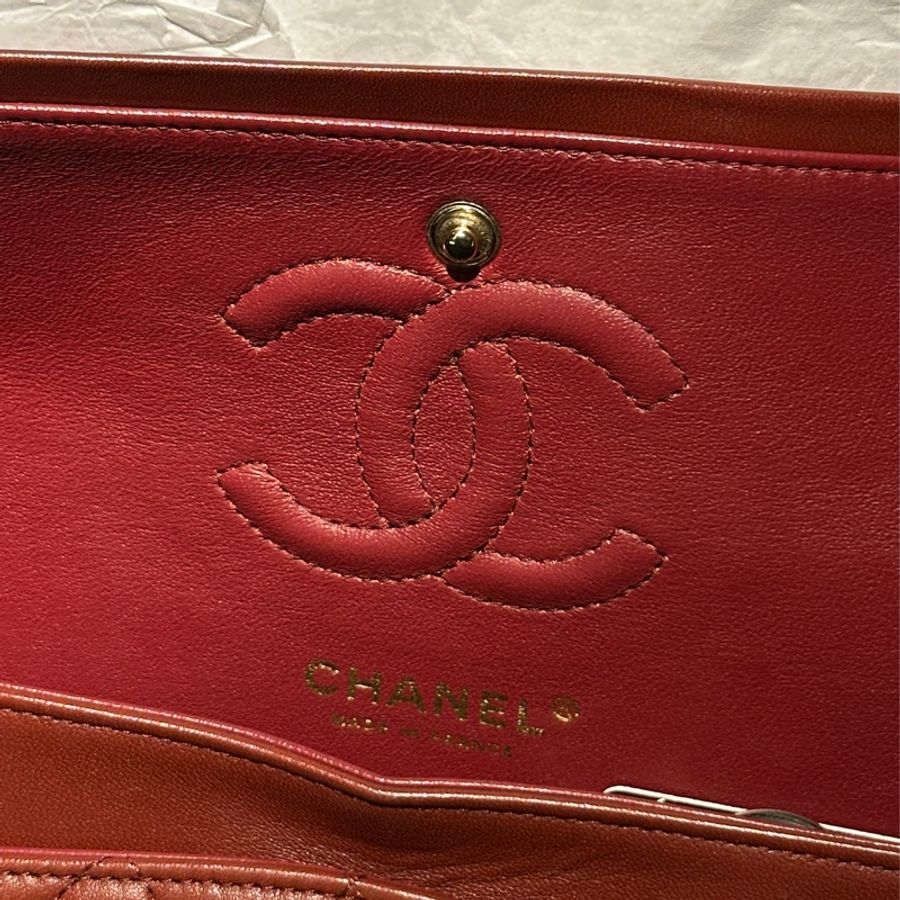 閒置品釋出💫Chanel Coco23稀有酒紅色金扣鏈條肩/斜背包❤️包況超美❤️🔥送禮自用兩相宜-39