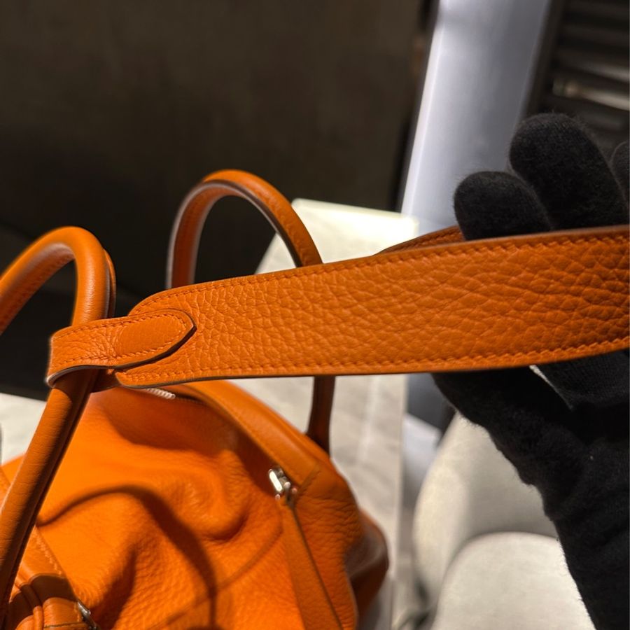 Hermes Lindy30 愛馬仕橘配銀扣🧡閒置品包況超美🉑肩背/手提-56