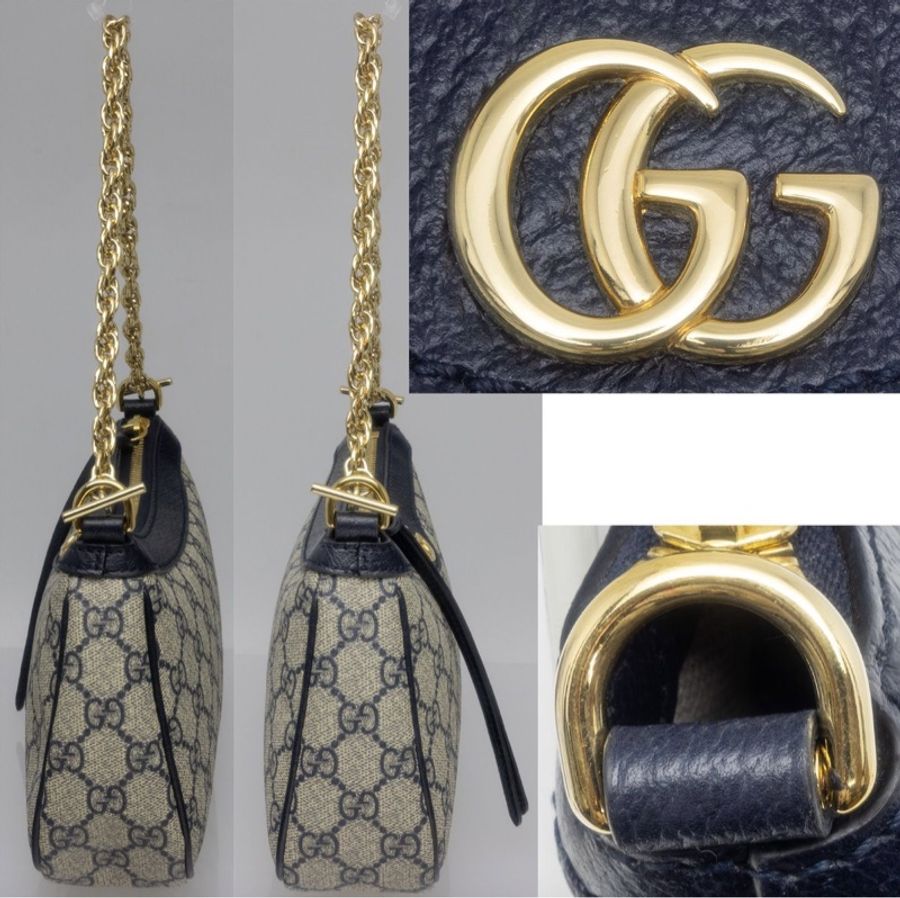 【MIZU水水】Gucci Ophidia 小號肩背包 GG 海軍藍-4