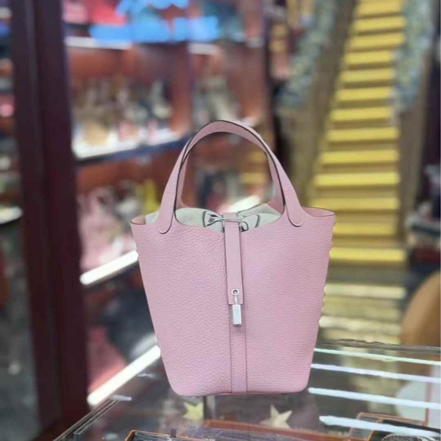 全新Hermes picotin 18 櫻花粉TC-0