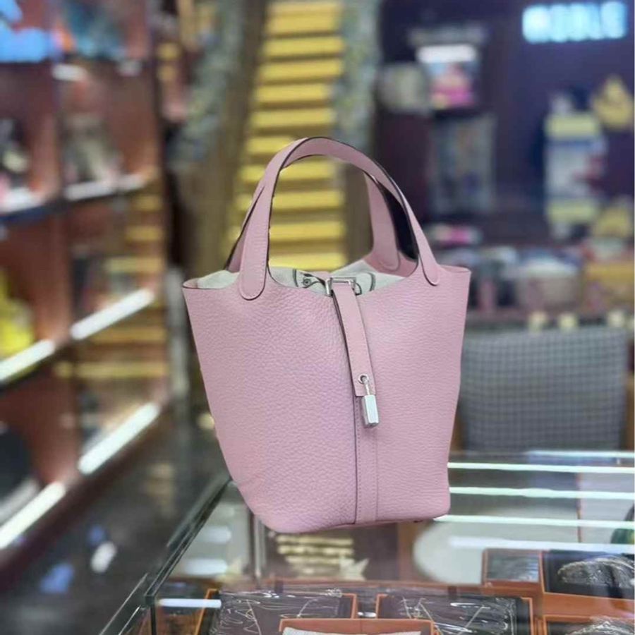 全新Hermes picotin 18 櫻花粉TC-4