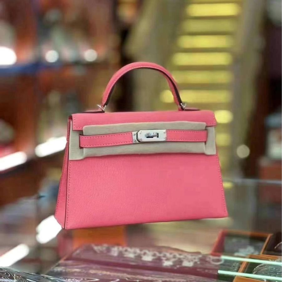 Hermes mini kelly II 2 U5 唇膏粉紅-0
