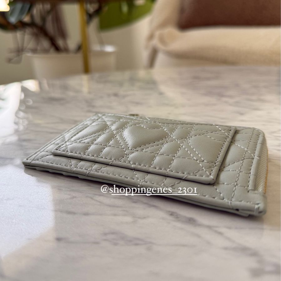 迪奧 Dior 全新品 情人節限量 藍綠色 卡片零錢包-7