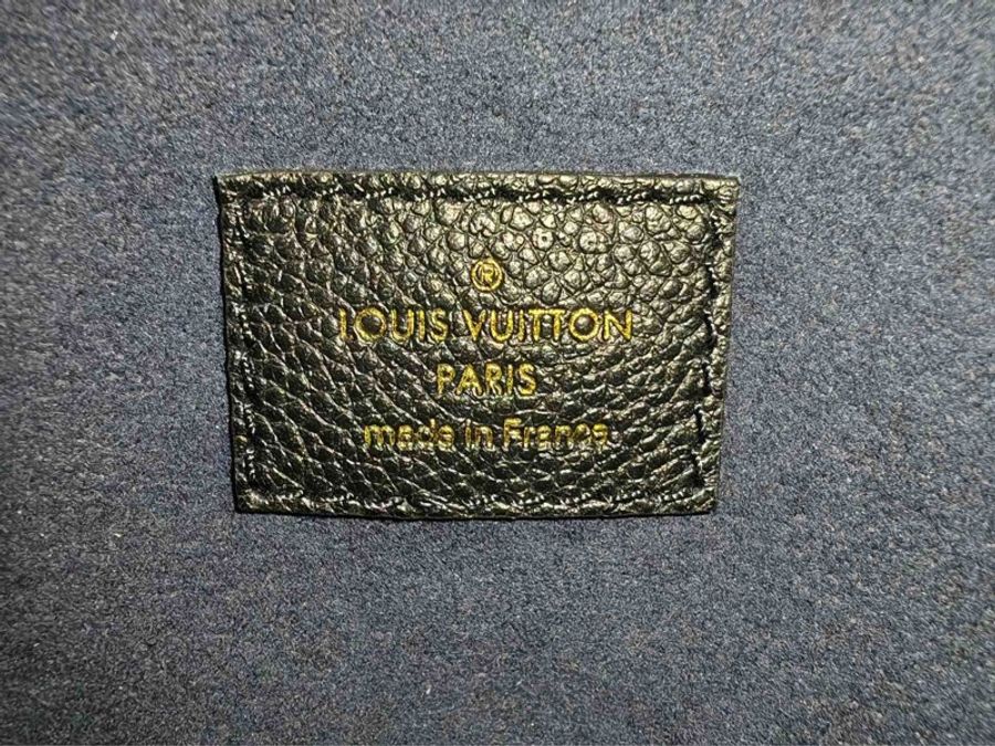 LV 路易威登 Neverfull 黑色中號 壓紋粒面牛皮字母袋 芯片款-5