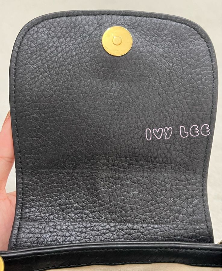 GUCCI 雙 G 細部金鏈條包 斜背包 肩背包 黑色皮革 可愛小包 251821 二手精品-21