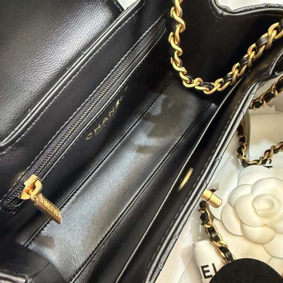 「M.Y精品」 AS4416 香奈兒 Chanel Kelly 凱莉包 牛皮 黑金🇹🇼購證-9