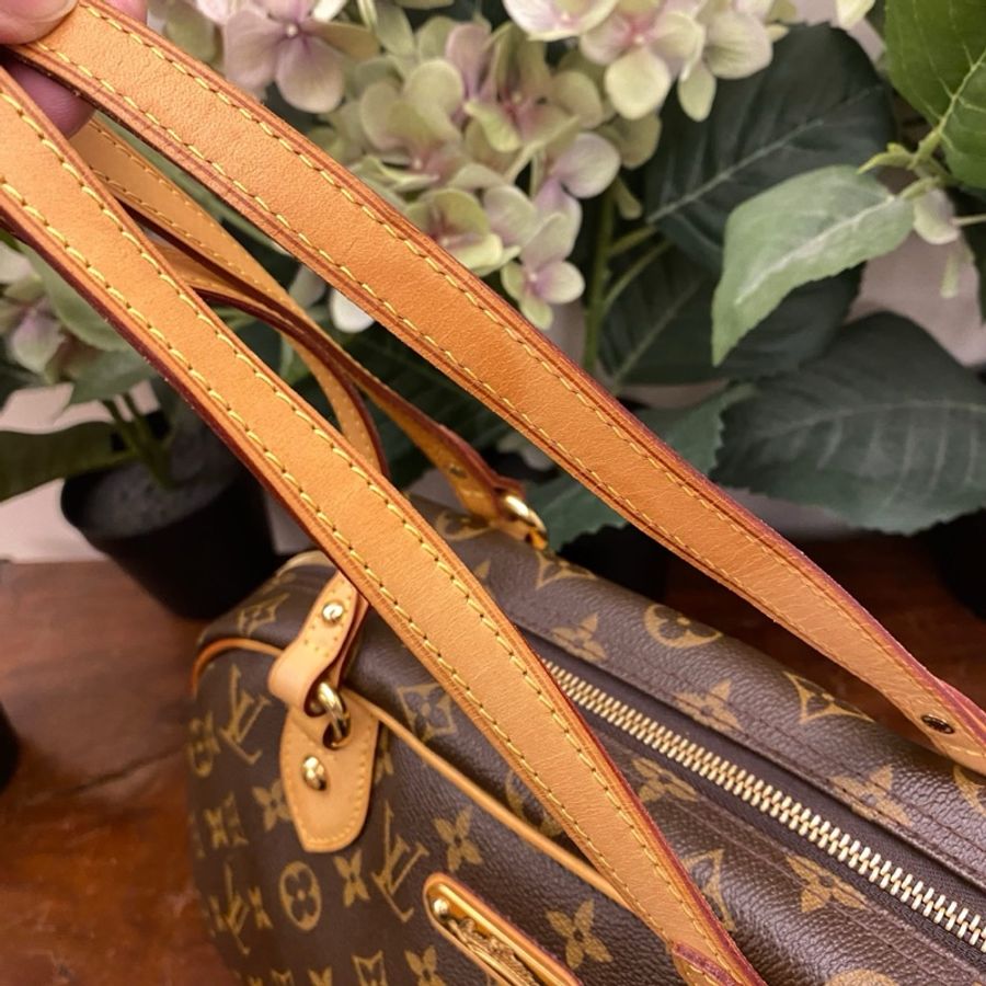 Louis Vuitton 字紋老花經典金牌 LV保齡球包/媽媽 包/小資包/過夜包/側背 肩背 手提 好 地正品 Cay極新 MEw況-16