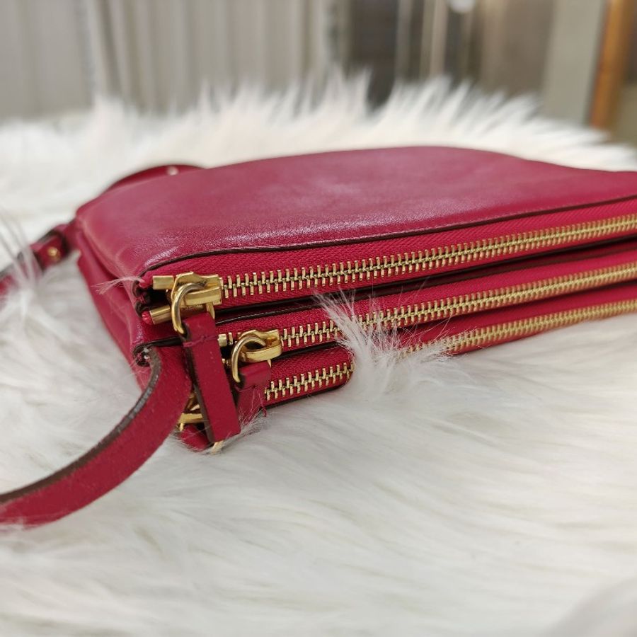 Celine Trio 三折包 紅色-4