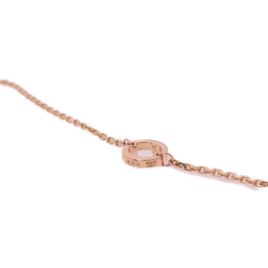 BVLGARI 【激減優惠】18K玫瑰金Fiorever Necklace鑽石/紅寶石項鍊金色/紅色-9