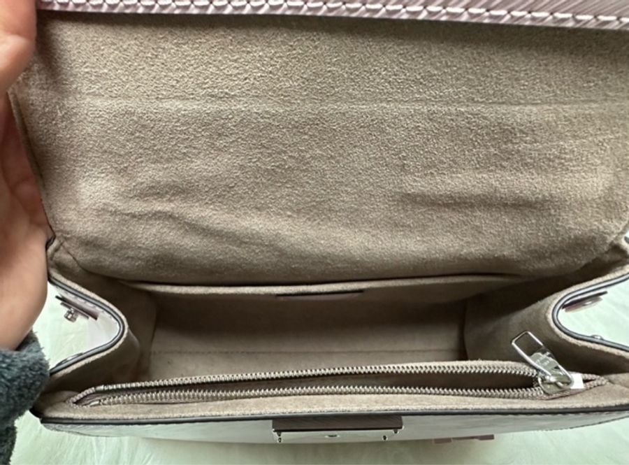 LV Cluny mini bag寬揹帶款 粉紫色 手提包/斜背包-5