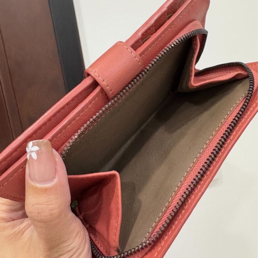 BOTTEGA VENETA BV編織 珊瑚紅 卡夾 萬用包 卡包 零錢包 短夾 長夾 中夾 皮包 皮夾 信用卡卡夾-12
