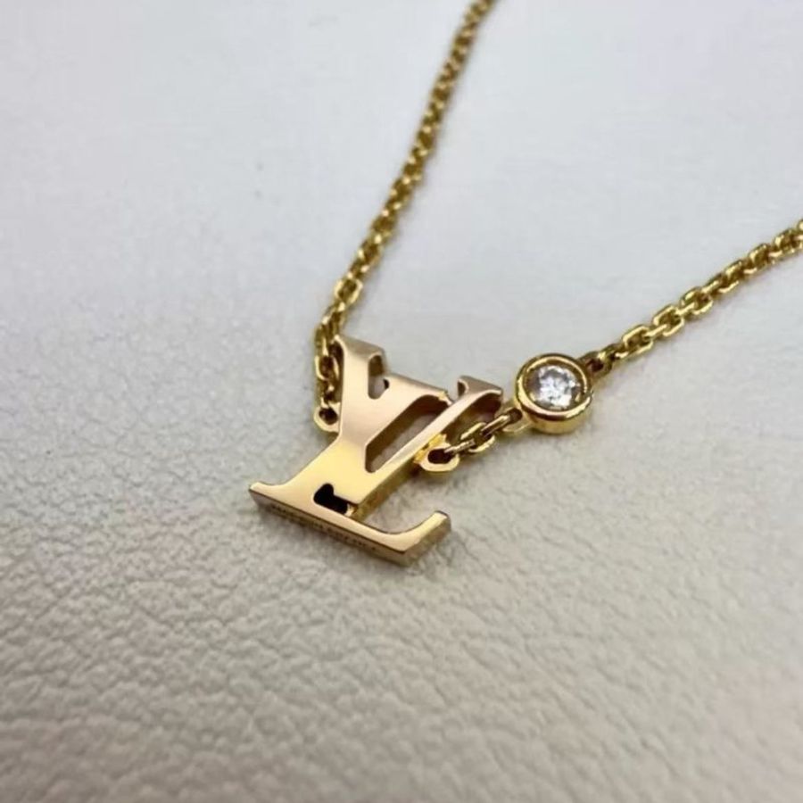 LVldylle blosson鑽石字母 logo項鍊 18k玫瑰金 原價近十萬-2