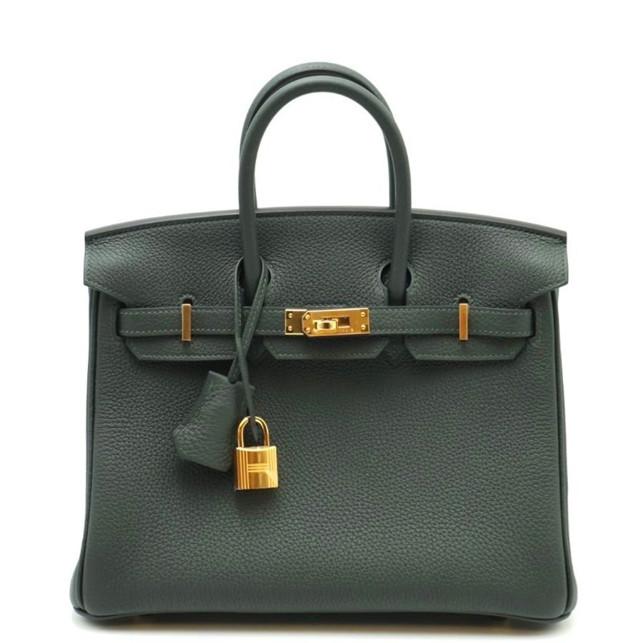 HERMES Birkin 25 - 灰綠金-0