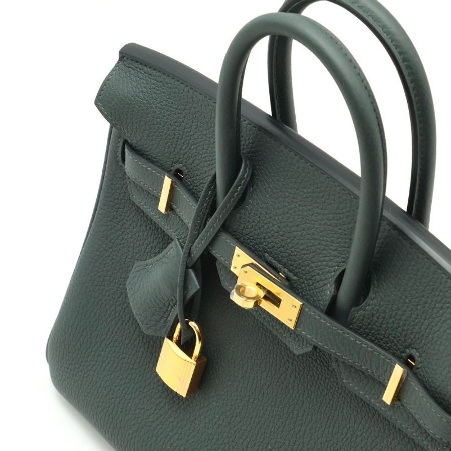 HERMES Birkin 25 - 灰綠金-5