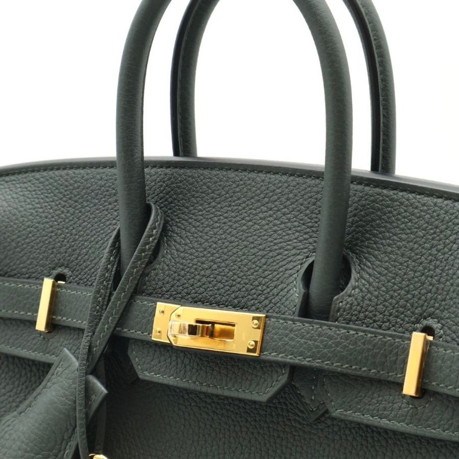HERMES Birkin 25 - 灰綠金-7