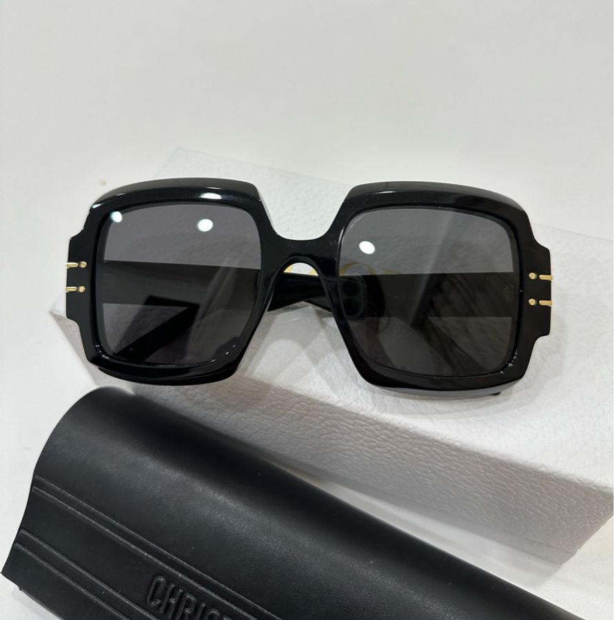 DIOR Dior Signature S1U 寬大方型 黑框 太陽眼鏡 墨鏡-4