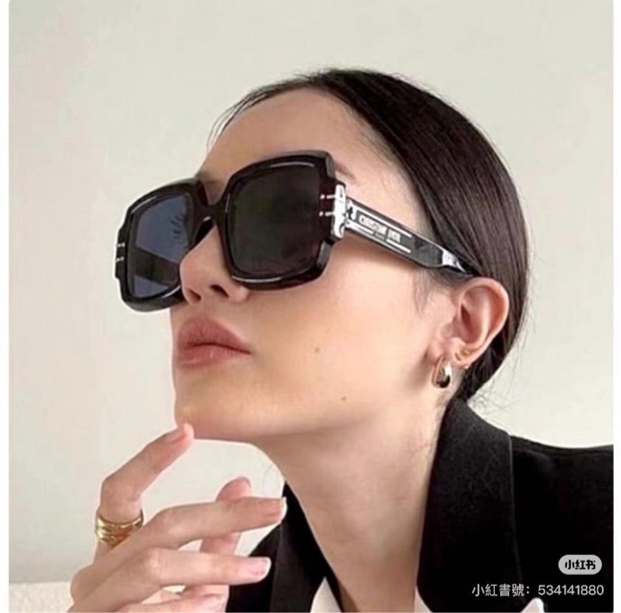 DIOR Dior Signature S1U 寬大方型 黑框 太陽眼鏡 墨鏡-18