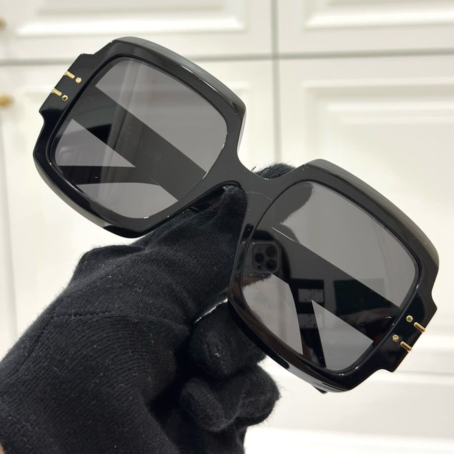 DIOR Dior Signature S1U 寬大方型 黑框 太陽眼鏡 墨鏡-24
