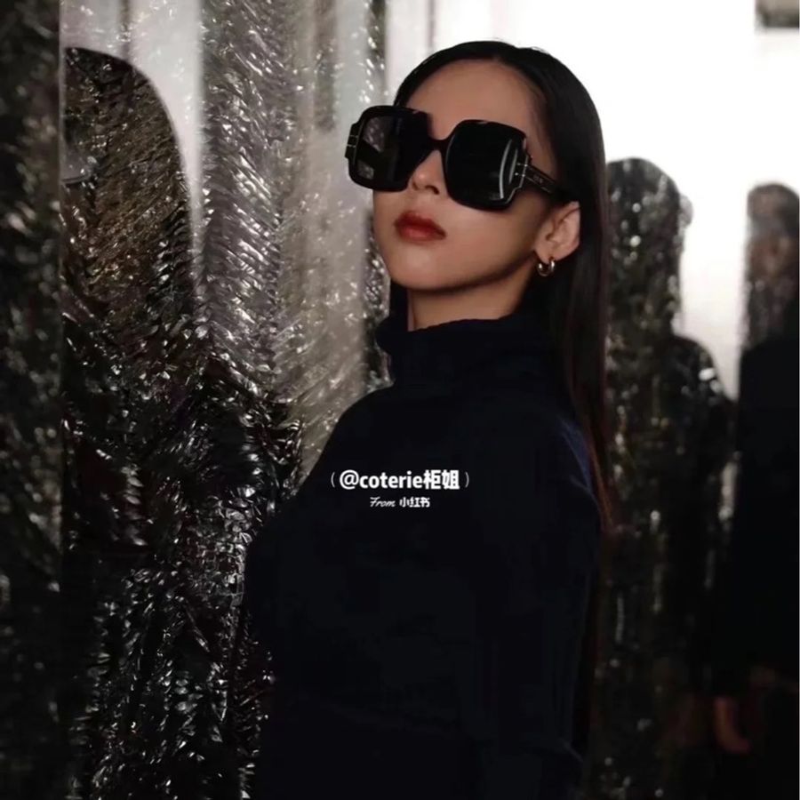 DIOR Dior Signature S1U 寬大方型 黑框 太陽眼鏡 墨鏡-22