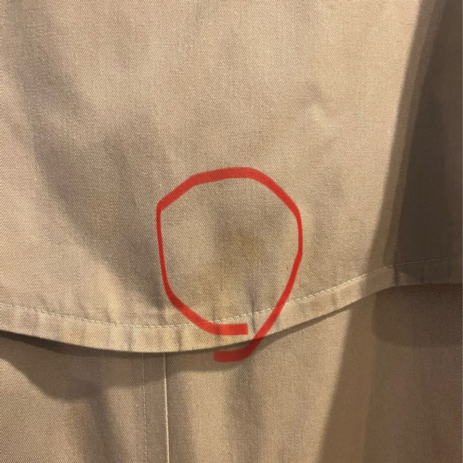 BURBERRY男仕2手微厚長版經典大衣44碼-28